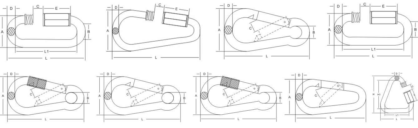 Drawing Of Zinc Plated Quick Links