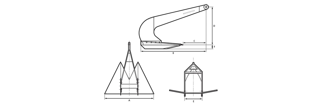 Drawing of Plough Anchor